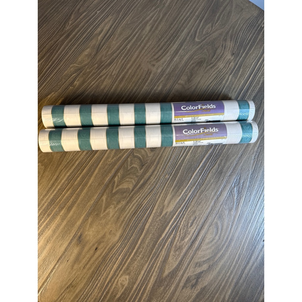 Vintage Sunworthy ColorFields Wallpaper 2 Rolls 112sqft Gold Stripe NEW‎ WS5104